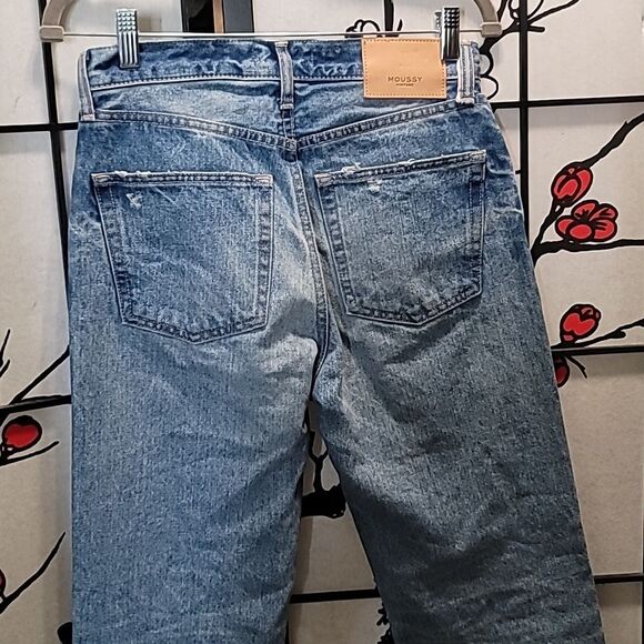 MOUSSY VINTAGE Elma Wide Straight In Blue Size 25 - Picture 10 of 14